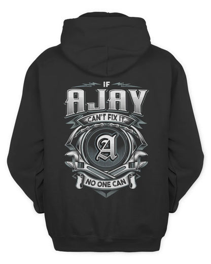 AJAY AP81-K4-626 - Personalized Ahmed Quote Apparel “If Ahmed Can't Fix It, No One Can” - Unisex Hoodie - Black