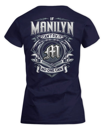 MANILYN AP81-K4-626 - Personalized Ahmed Quote Apparel “If Ahmed Can't Fix It, No One Can” - Women's Standard T-Shirt - Navy