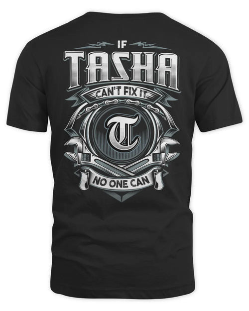TASHA AP81-K4-626 - Personalized Ahmed Quote Apparel “If Ahmed Can't Fix It, No One Can” - Unisex Standard T-Shirt - Black