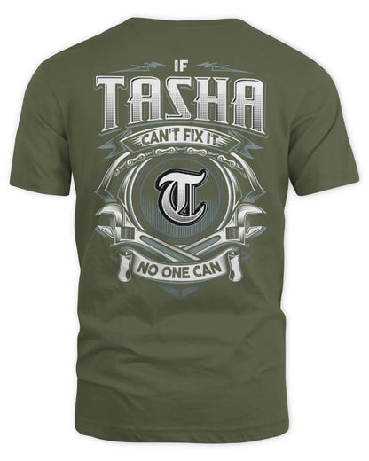 TASHA AP81-K4-626 - Personalized Ahmed Quote Apparel “If Ahmed Can't Fix It, No One Can” - Unisex Standard T-Shirt - Military Green