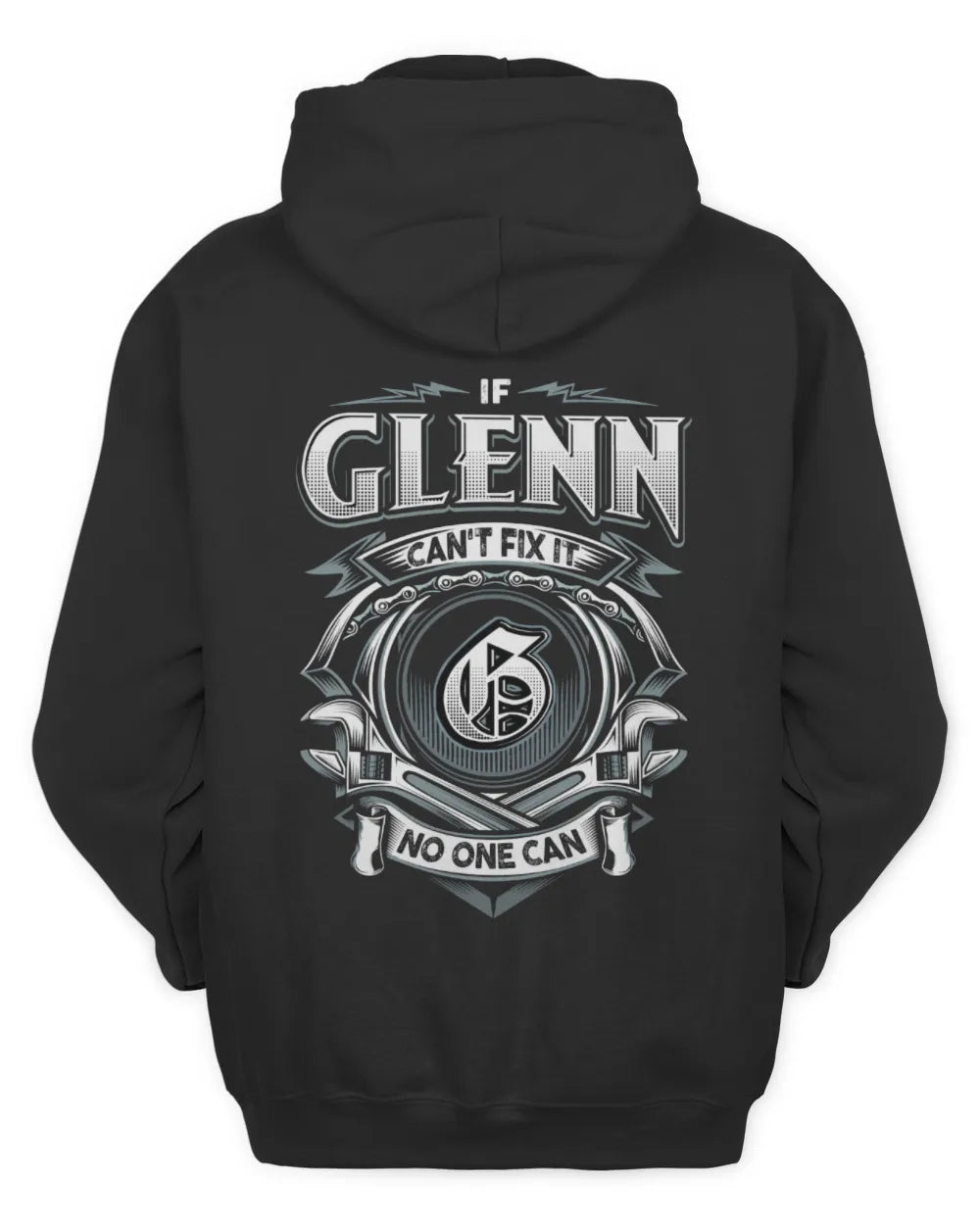 GLENN AP81-K4-626 - Personalized Ahmed Quote Apparel “If Ahmed Can't Fix It, No One Can” - Unisex Hoodie - Black