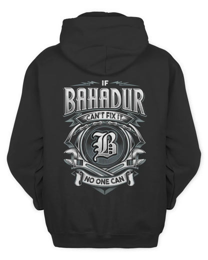 BAHADUR AP81-K4-626 - Personalized Ahmed Quote Apparel “If Ahmed Can't Fix It, No One Can” - Unisex Hoodie - Black