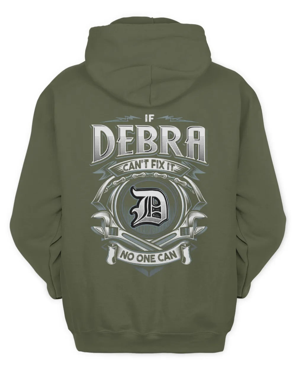 DEBRA AP81-K4-626 - Personalized Ahmed Quote Apparel “If Ahmed Can't Fix It, No One Can” - Unisex Hoodie - Military Green