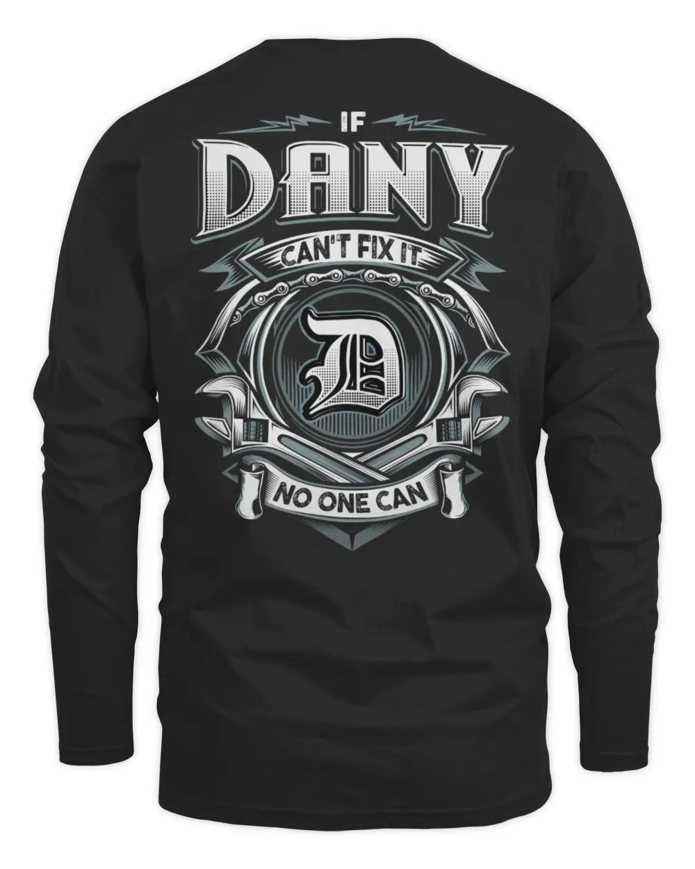 DANY AP81-K4-626 - Personalized Ahmed Quote Apparel “If Ahmed Can't Fix It, No One Can” - Men's Long Sleeved T-Shirt - Black