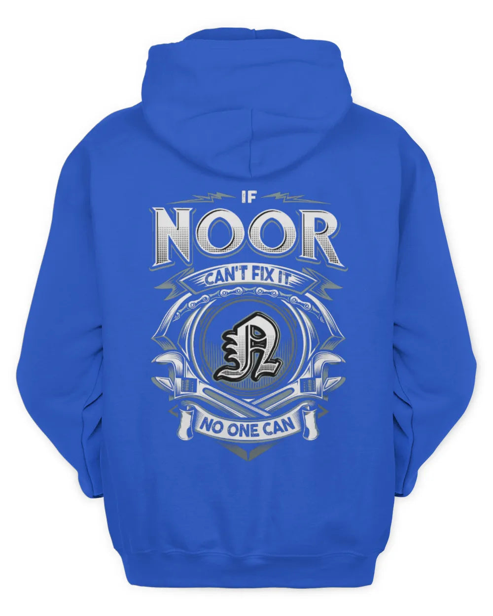 NOOR AP81-K4-626 - Personalized Ahmed Quote Apparel “If Ahmed Can't Fix It, No One Can” - Unisex Hoodie - Royal