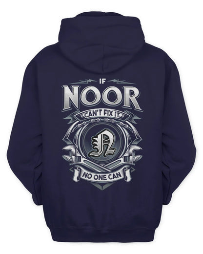 NOOR AP81-K4-626 - Personalized Ahmed Quote Apparel “If Ahmed Can't Fix It, No One Can” - Unisex Hoodie - Navy