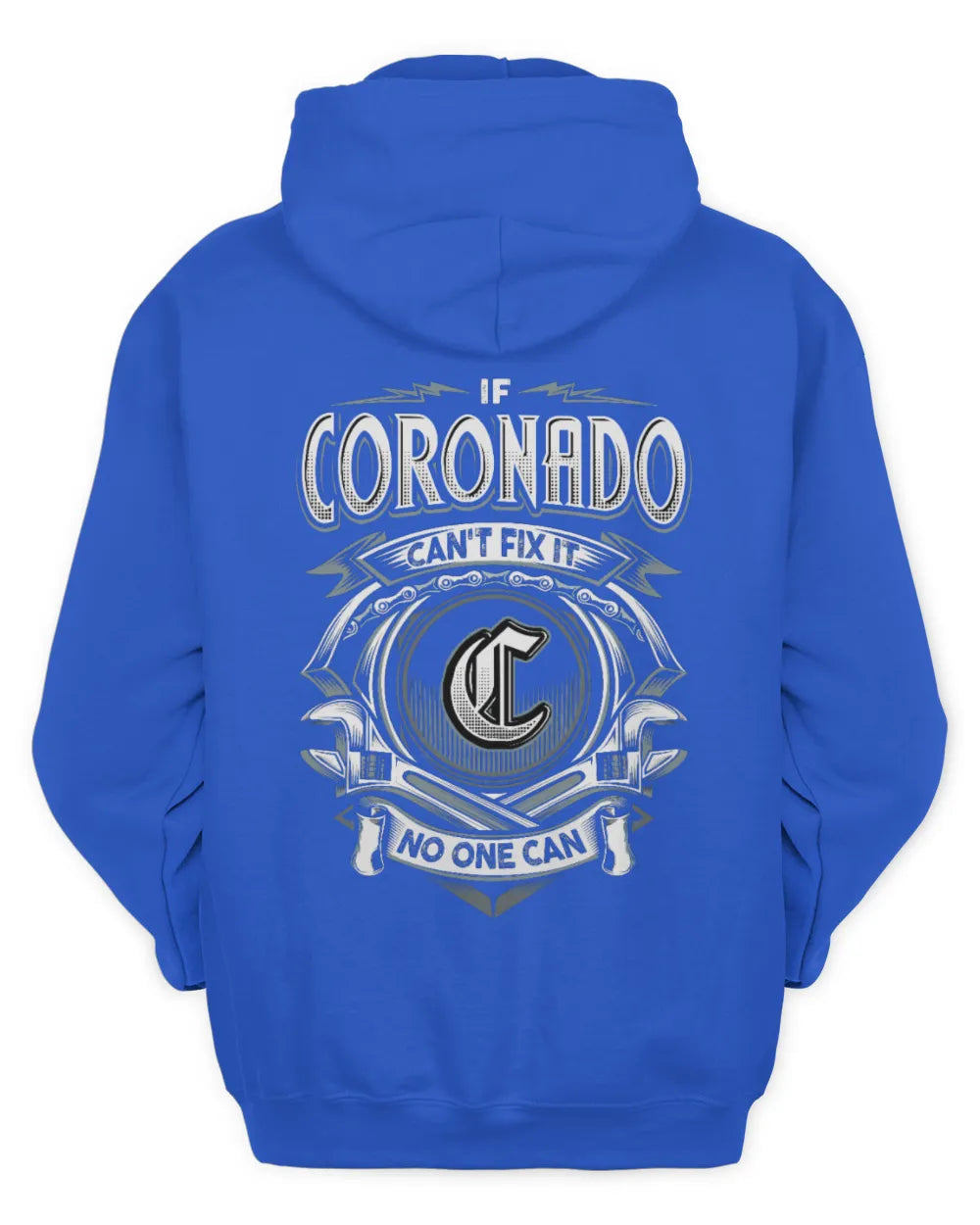 CORONADO AP81-K4-626 - Personalized Ahmed Quote Apparel “If Ahmed Can't Fix It, No One Can” - Unisex Hoodie - Royal