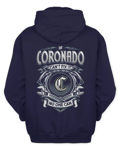 CORONADO AP81-K4-626 - Personalized Ahmed Quote Apparel “If Ahmed Can't Fix It, No One Can” - Unisex Hoodie - Navy
