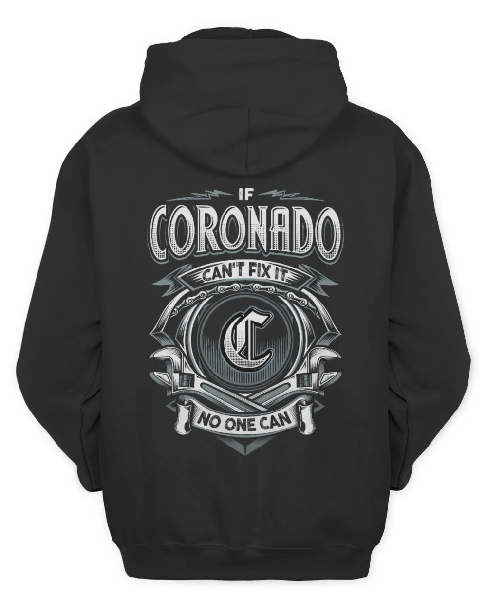 CORONADO AP81-K4-626 - Personalized Ahmed Quote Apparel “If Ahmed Can't Fix It, No One Can” - Unisex Hoodie - Black