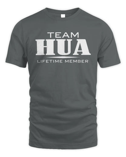 HUA BL62-K4-128 - Personalized “Team NAME Lifetime Member” - Unisex Standard T-Shirt - Charcoal
