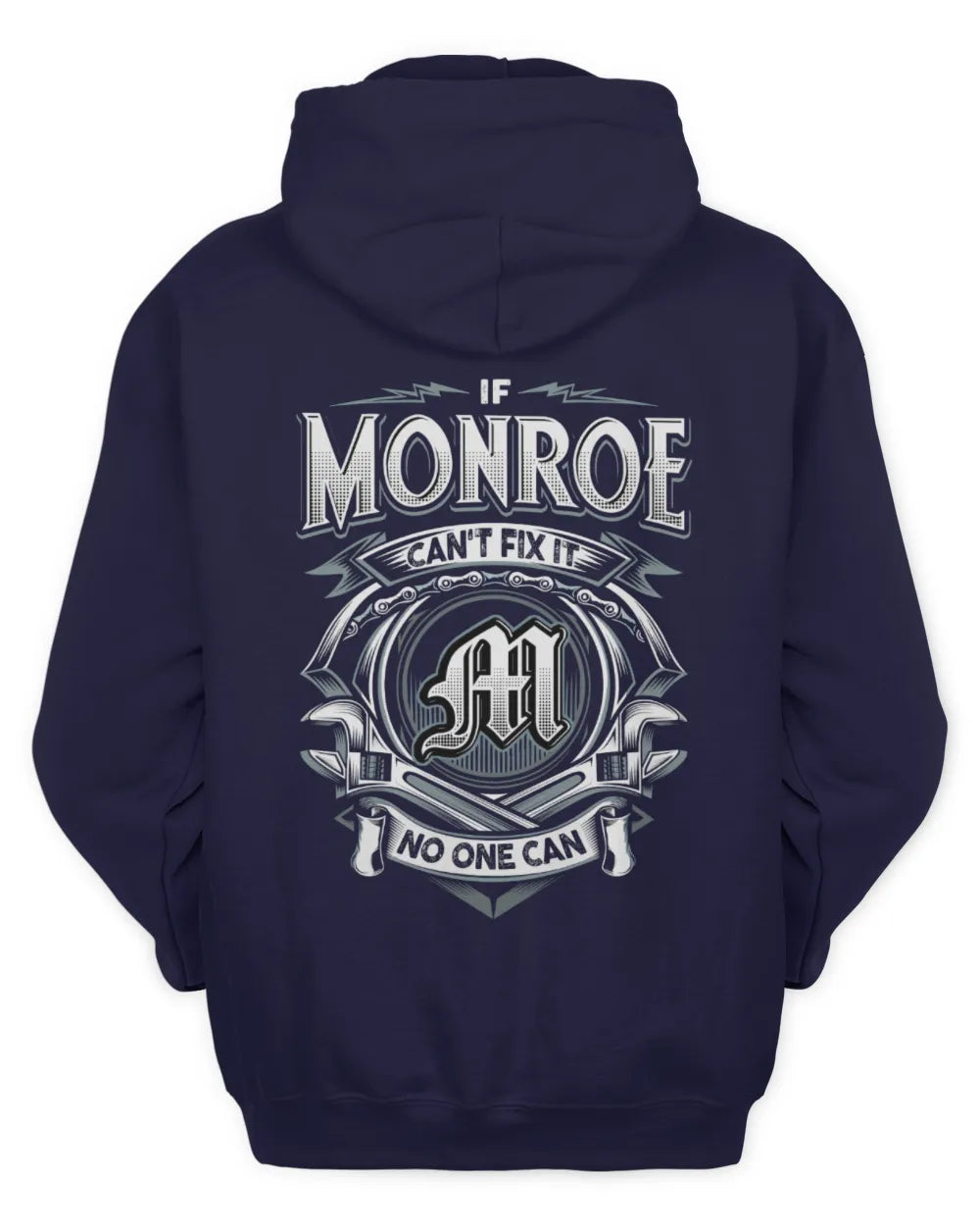 MONROE AP81-K4-626 - Personalized Ahmed Quote Apparel “If Ahmed Can't Fix It, No One Can” - Unisex Hoodie - Navy