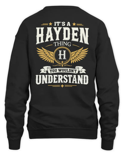 HAYDEN KT06-M008 It’s a [NAME] Thing – You Wouldn’t Understand | Personalized Vintage T-Shirt - Unisex Sweatshirt - Black