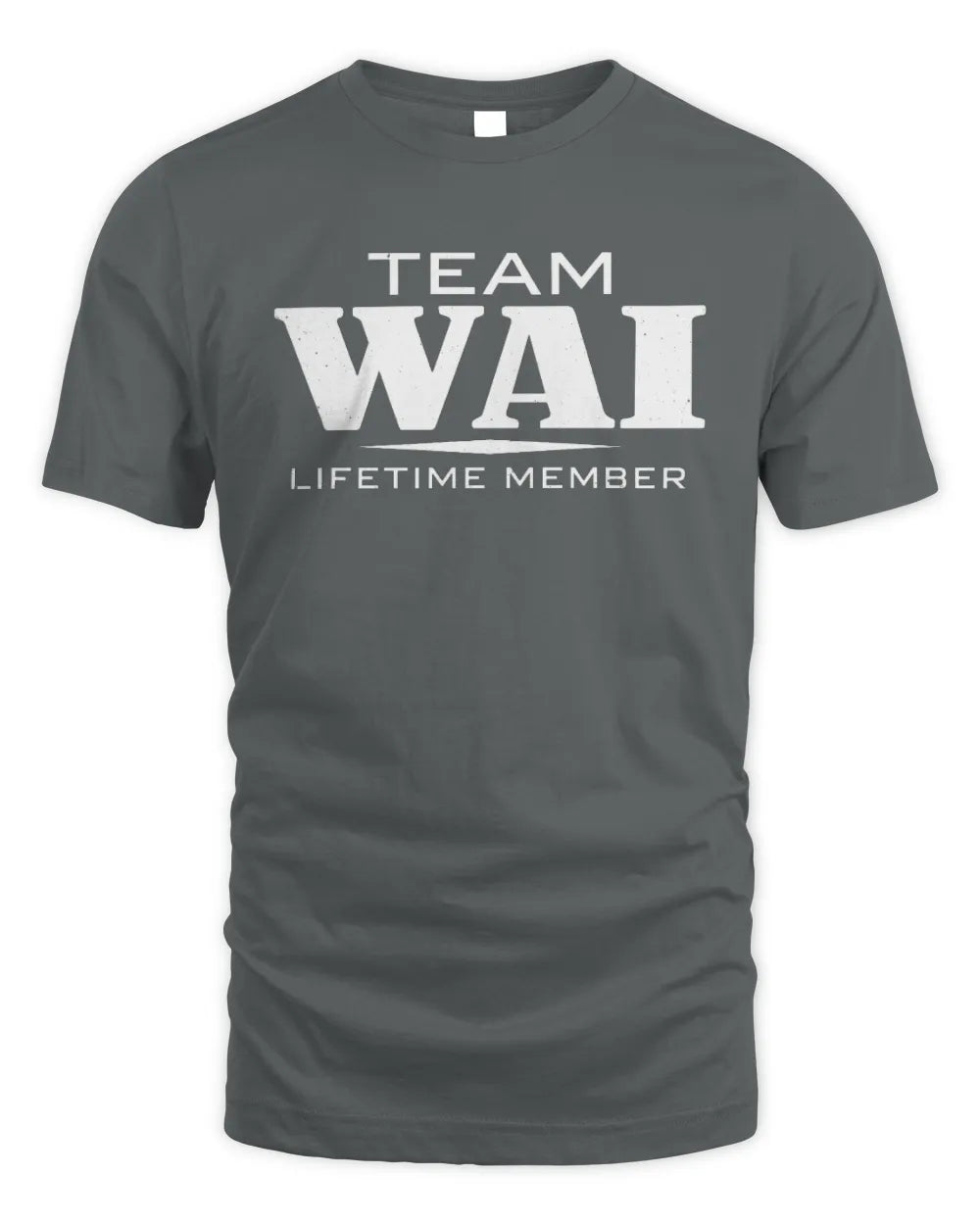 WAI BL62-K4-128 - Personalized “Team NAME Lifetime Member” - Unisex Standard T-Shirt - Charcoal