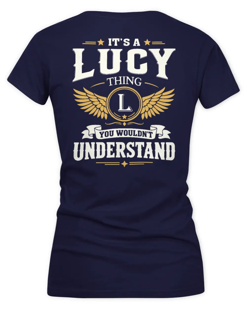 LUCY KT06-M008 It’s a [NAME] Thing – You Wouldn’t Understand | Personalized Vintage T-Shirt - Women's V-Neck T-Shirt - Navy