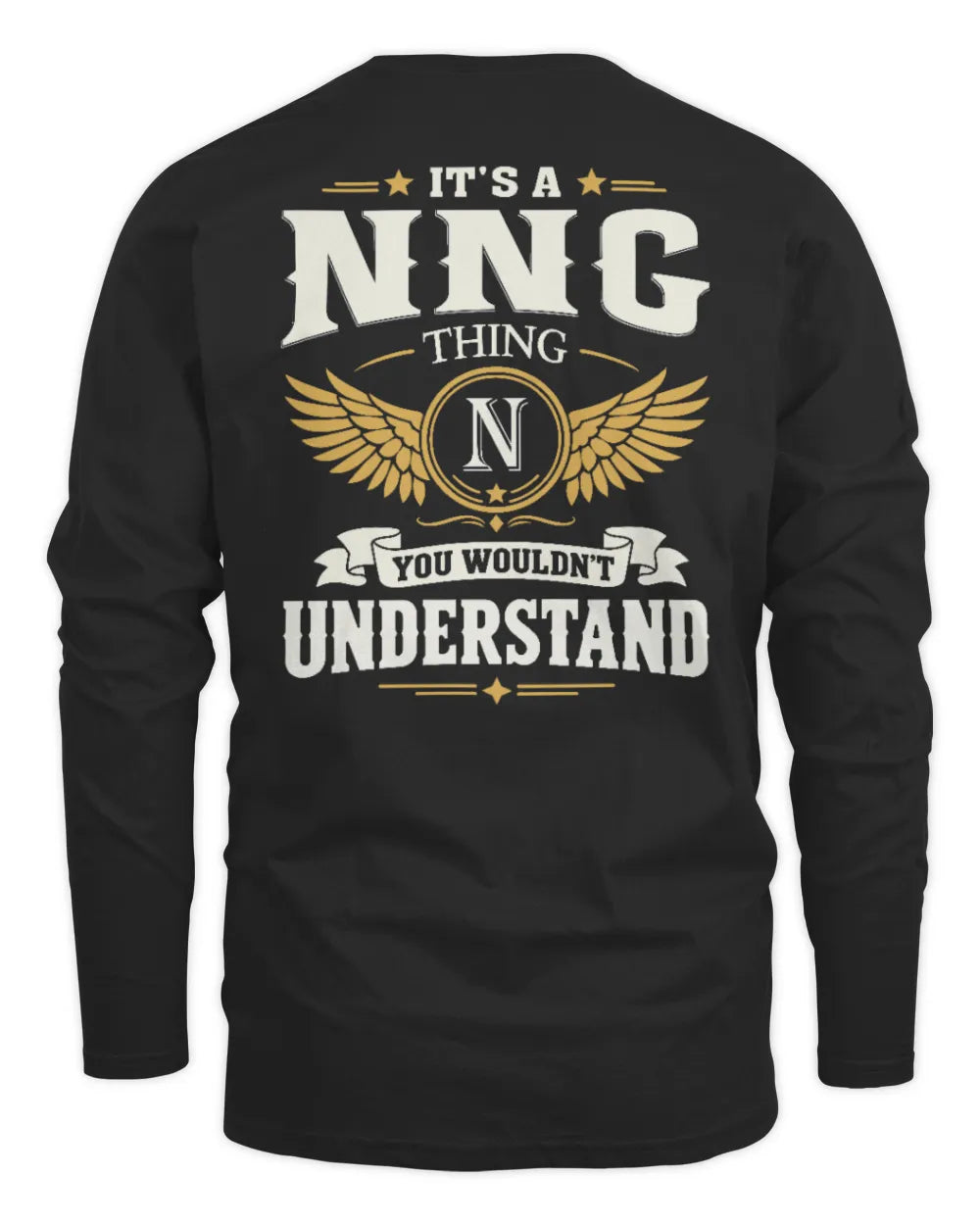 NNG KT06-M008 It’s a [NAME] Thing – You Wouldn’t Understand | Personalized Vintage T-Shirt - Men's Long Sleeved T-Shirt - Black
