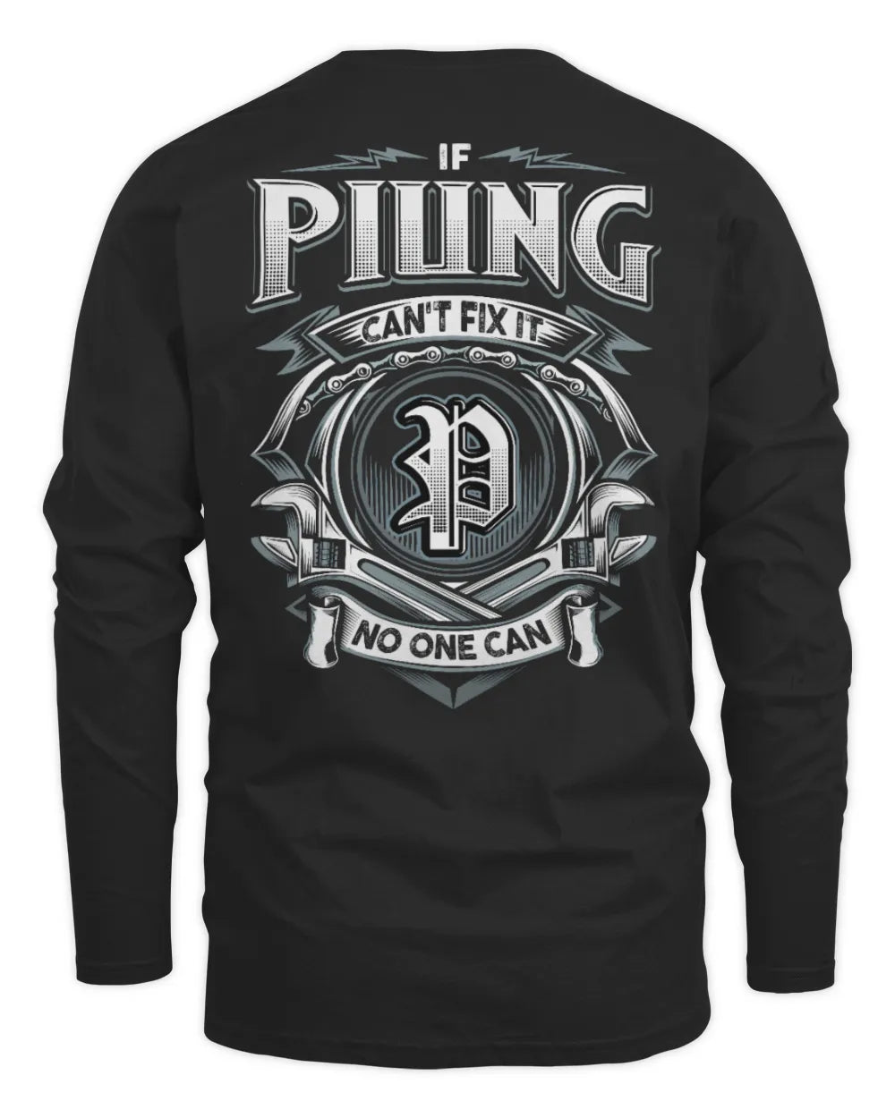 PIUNG AP81-K4-626 - Personalized Ahmed Quote Apparel “If Ahmed Can't Fix It, No One Can” - Men's Long Sleeved T-Shirt - Black