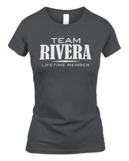 RIVERA BL62-K4-128 - Personalized “Team NAME Lifetime Member” - Women's Standard T-Shirt - Charcoal