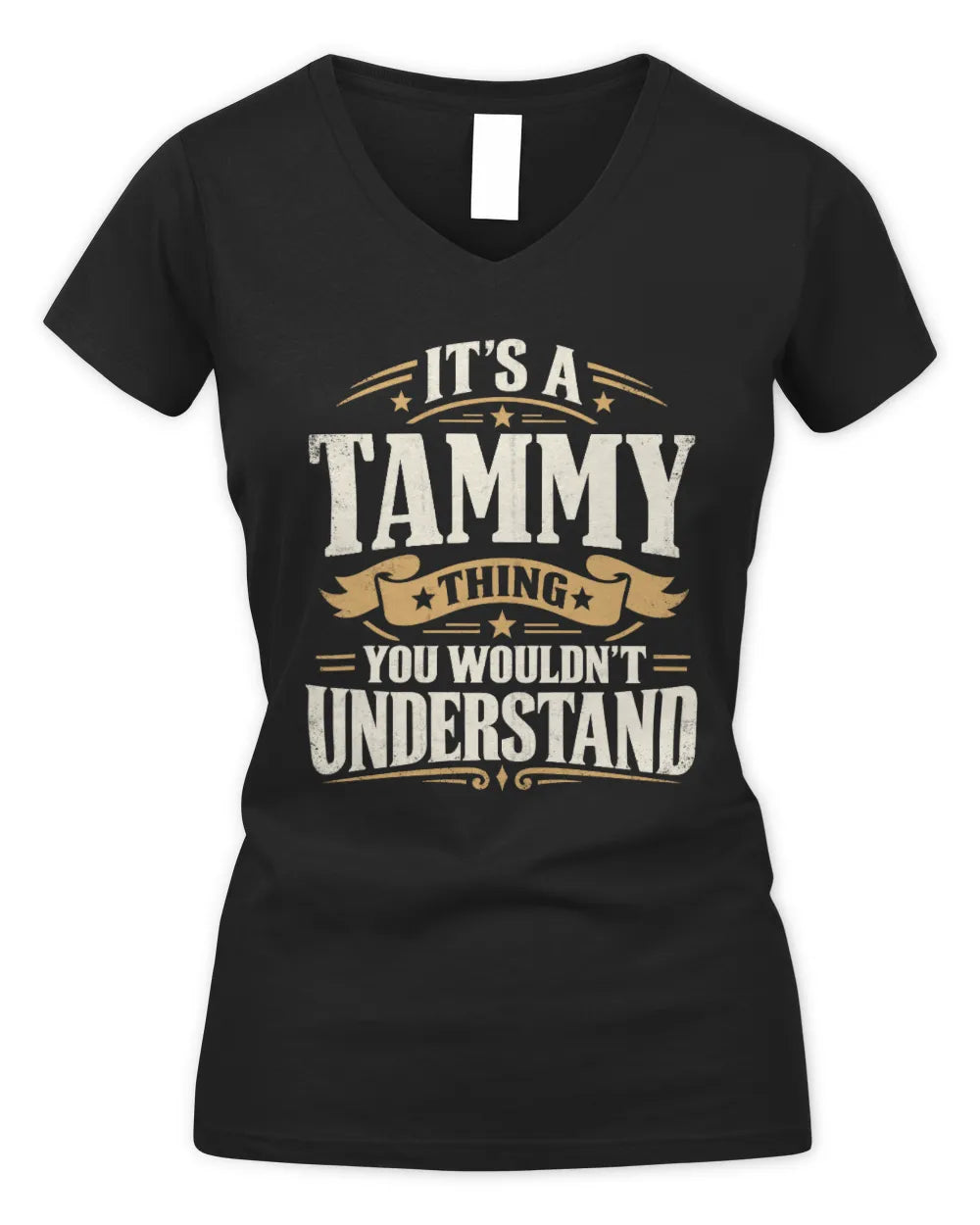TAMMY P08 TH51 - Personalized “It’s a/an [NAME] Thing – You Wouldn’t Understand” Shirt - Women's V-Neck T-Shirt - Black