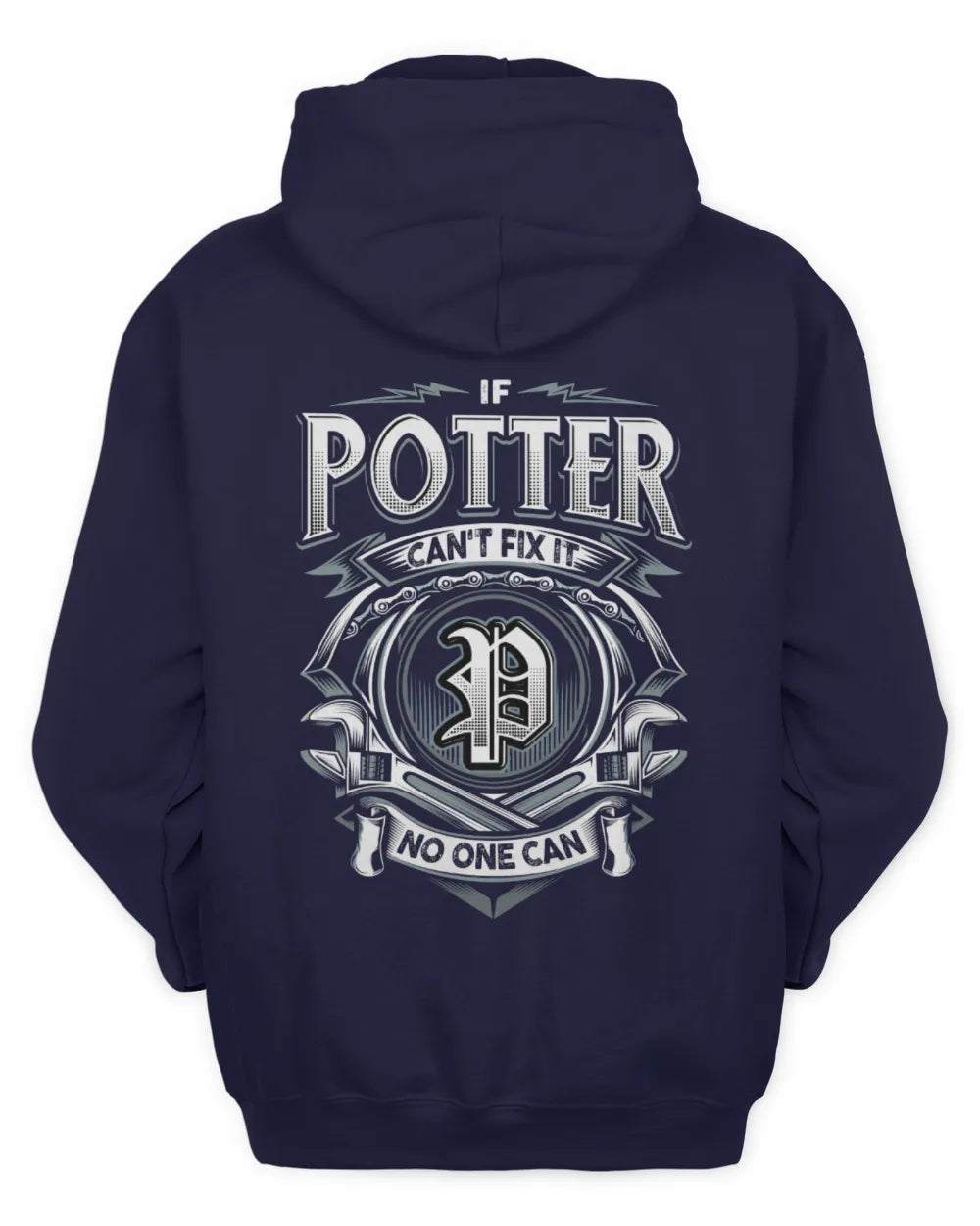 POTTER AP81-K4-626 - Personalized Ahmed Quote Apparel “If Ahmed Can't Fix It, No One Can” - Unisex Hoodie - Navy