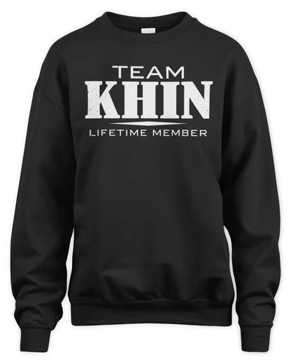 KHIN BL62-K4-128 - Personalized “Team NAME Lifetime Member” - Unisex Sweatshirt - Black