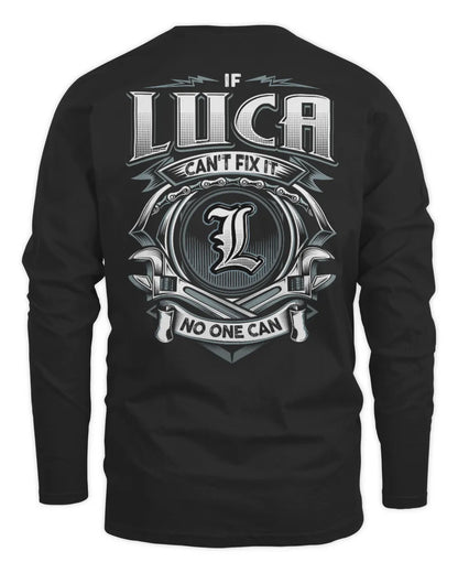 LUCA AP81-K4-626 - Personalized Ahmed Quote Apparel “If Ahmed Can't Fix It, No One Can” - Men's Long Sleeved T-Shirt - Black