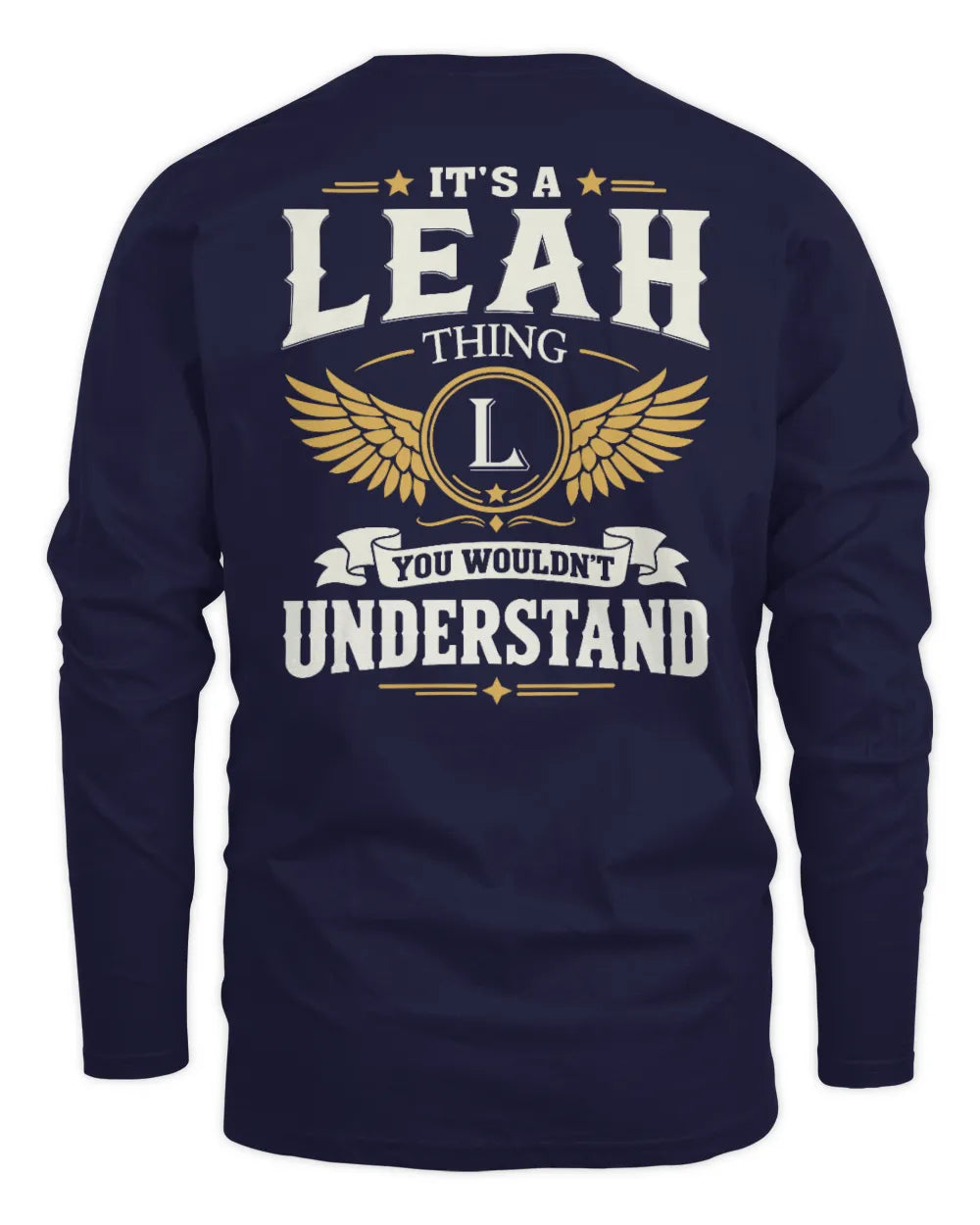 LEAH KT06-M008 It’s a [NAME] Thing – You Wouldn’t Understand | Personalized Vintage T-Shirt - Men's Long Sleeved T-Shirt - Navy