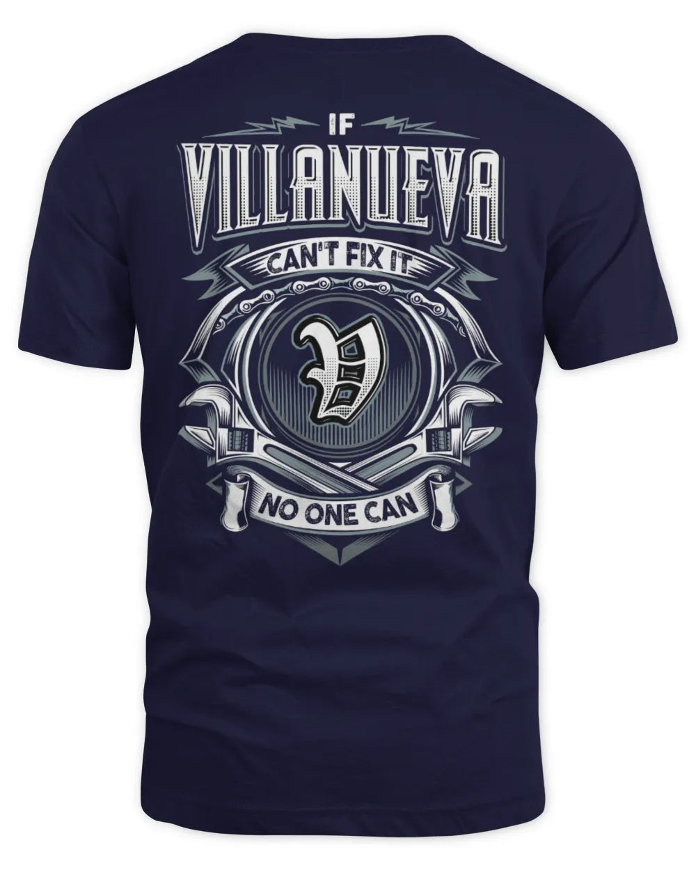 VILLANUEVA AP81-K4-626 - Personalized Ahmed Quote Apparel “If Ahmed Can't Fix It, No One Can” - Unisex Standard T-Shirt - Navy