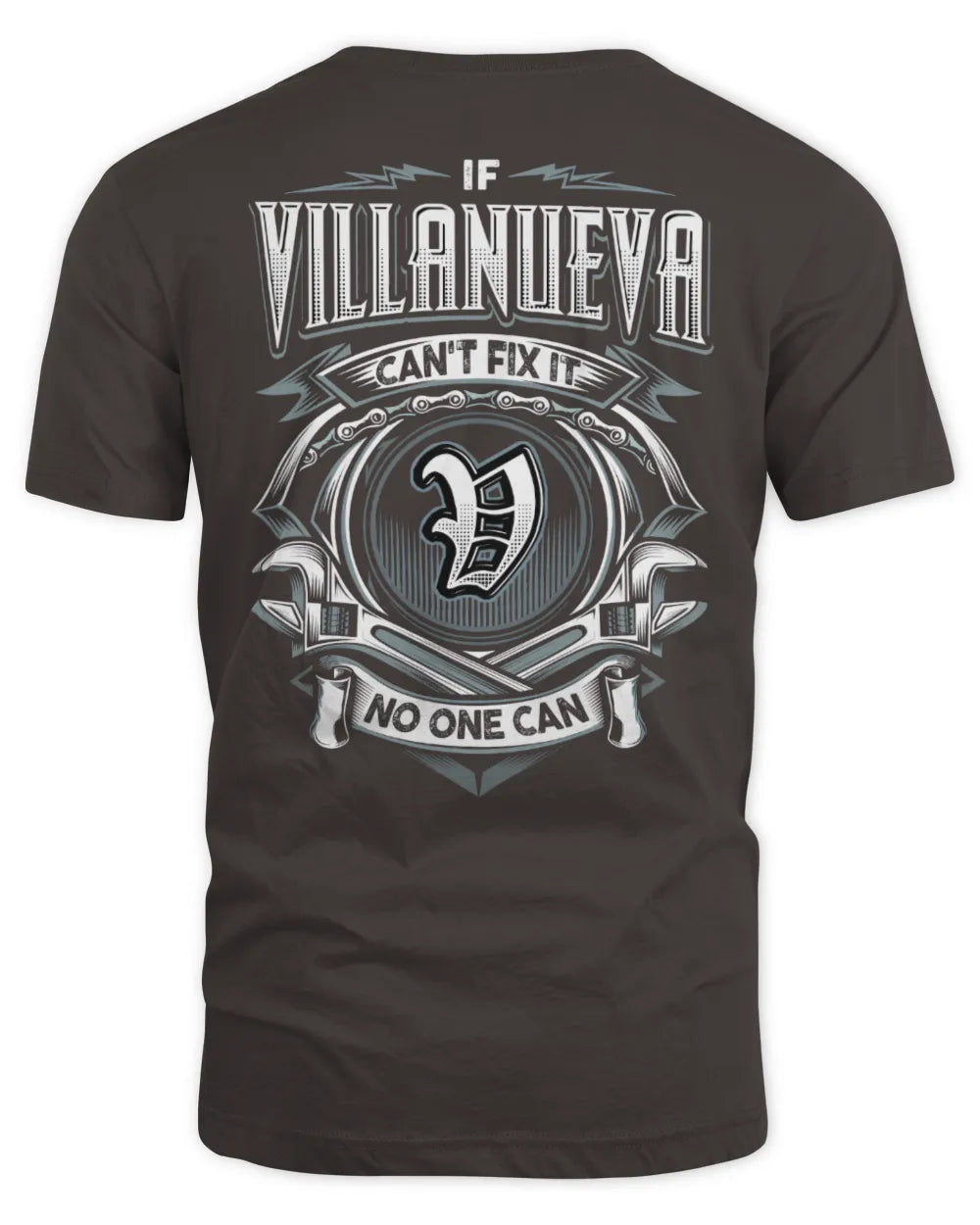 VILLANUEVA AP81-K4-626 - Personalized Ahmed Quote Apparel “If Ahmed Can't Fix It, No One Can” - Unisex Standard T-Shirt - Dark Chocolate
