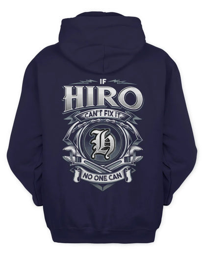 HIRO AP81-K4-626 - Personalized Ahmed Quote Apparel “If Ahmed Can't Fix It, No One Can” - Unisex Hoodie - Navy