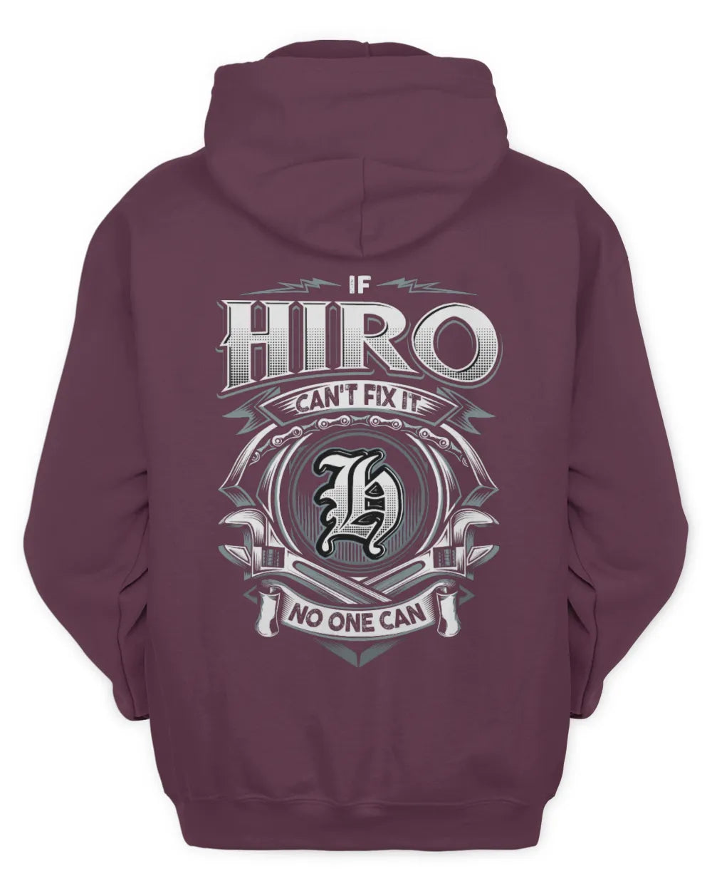 HIRO AP81-K4-626 - Personalized Ahmed Quote Apparel “If Ahmed Can't Fix It, No One Can” - Unisex Hoodie - Maroon