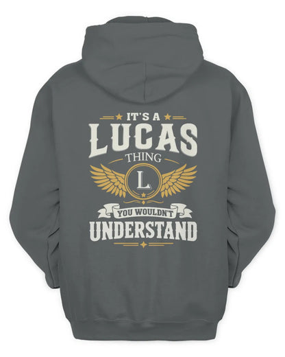 LUCAS KT06-M008 It’s a [NAME] Thing – You Wouldn’t Understand | Personalized Vintage T-Shirt - Unisex Hoodie - Charcoal
