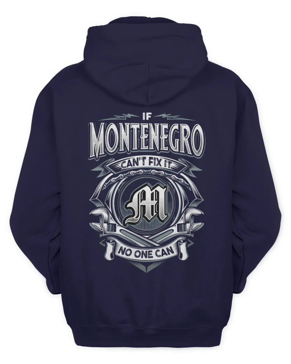 MONTENEGRO AP81-K4-626 - Personalized Ahmed Quote Apparel “If Ahmed Can't Fix It, No One Can” - Unisex Hoodie - Navy