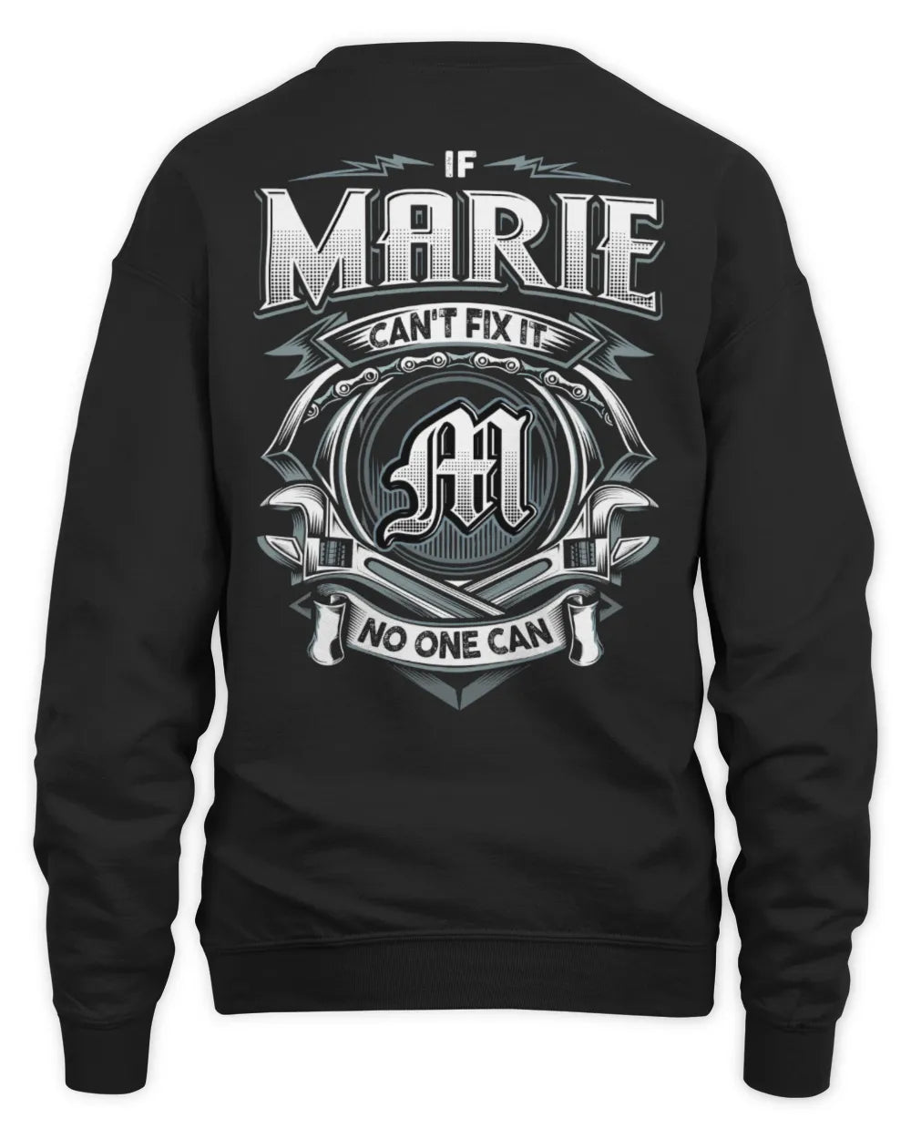 MARIE AP81-K4-626 - Personalized Ahmed Quote Apparel “If Ahmed Can't Fix It, No One Can” - Unisex Sweatshirt - Black