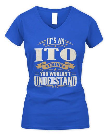 ITO P08 TH51 - Personalized “It’s a/an [NAME] Thing – You Wouldn’t Understand” Shirt - Women's V-Neck T-Shirt - Royal