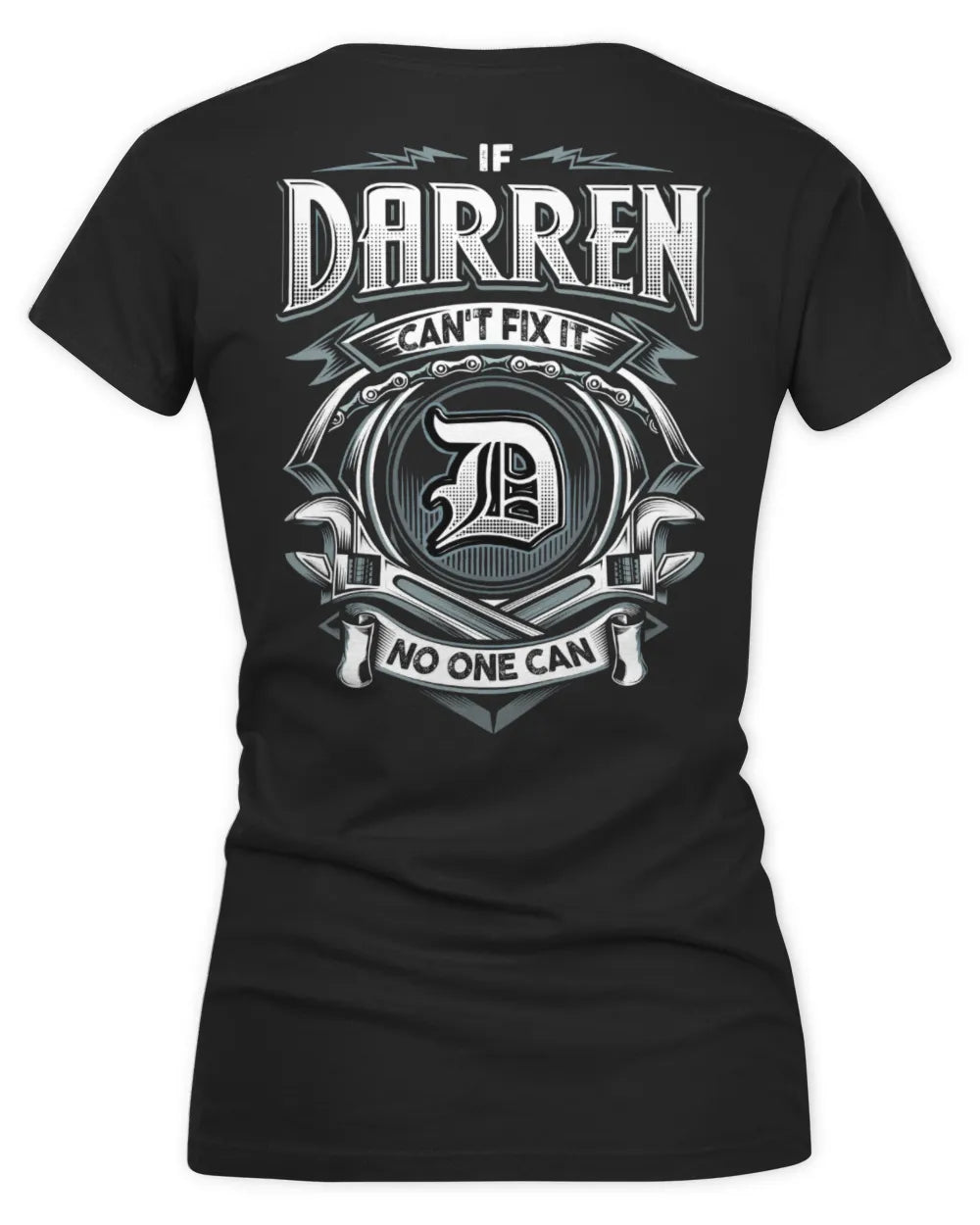DARREN AP81-K4-626 - Personalized Ahmed Quote Apparel “If Ahmed Can't Fix It, No One Can” - Women's V-Neck T-Shirt - Black