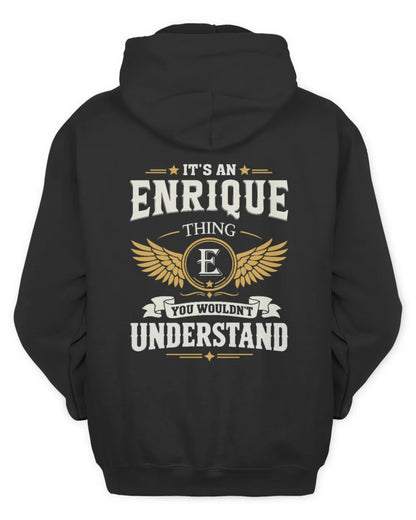 ENRIQUE KT06-M008 It’s a [NAME] Thing – You Wouldn’t Understand | Personalized Vintage T-Shirt - Unisex Hoodie - Black