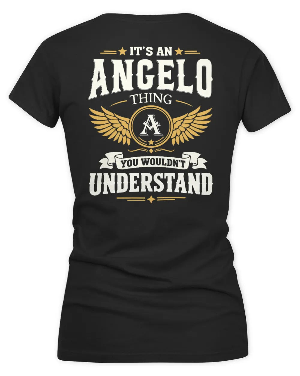 ANGELO KT06-M008 It’s a [NAME] Thing – You Wouldn’t Understand | Personalized Vintage T-Shirt - Women's V-Neck T-Shirt - Black