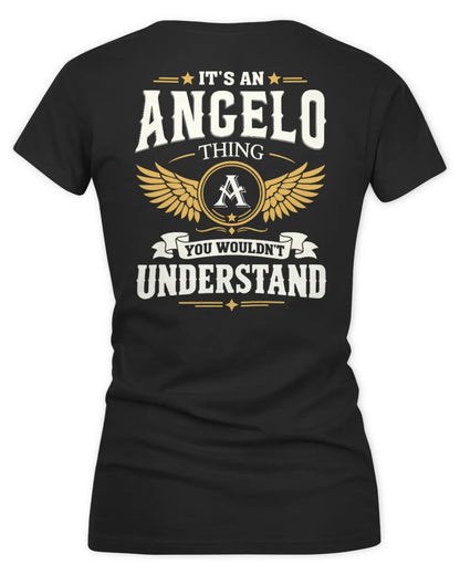 ANGELO KT06-M008 It’s a [NAME] Thing – You Wouldn’t Understand | Personalized Vintage T-Shirt - Women's V-Neck T-Shirt - Black