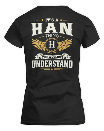 HAN KT06-M008 It’s a [NAME] Thing – You Wouldn’t Understand | Personalized Vintage T-Shirt - Women's Standard T-Shirt - Black