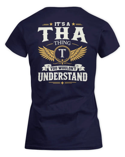 THA KT06-M008 It’s a [NAME] Thing – You Wouldn’t Understand | Personalized Vintage T-Shirt - Women's Standard T-Shirt - Navy