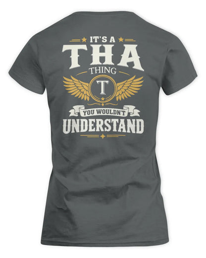 THA KT06-M008 It’s a [NAME] Thing – You Wouldn’t Understand | Personalized Vintage T-Shirt - Women's Standard T-Shirt - Charcoal