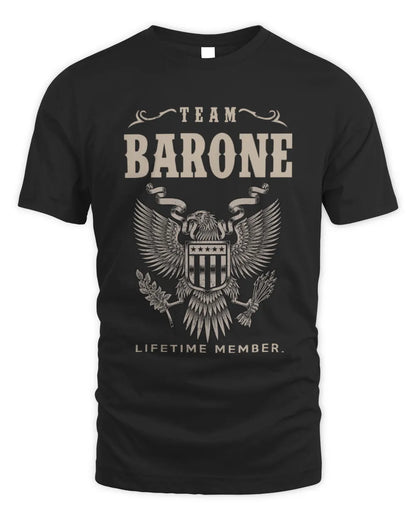BARONE TP06-K82 – Personalized Classic Style Apparel “Team NAME Lifetime Member” - Unisex Standard T-Shirt - Black