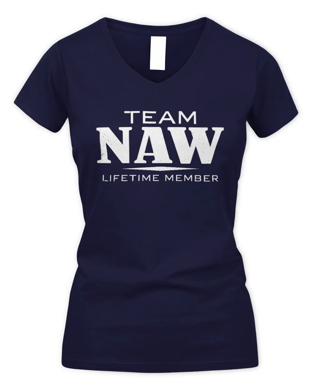 NAW BL62-K4-128 - Personalized “Team NAME Lifetime Member” - Women's V-Neck T-Shirt - Navy