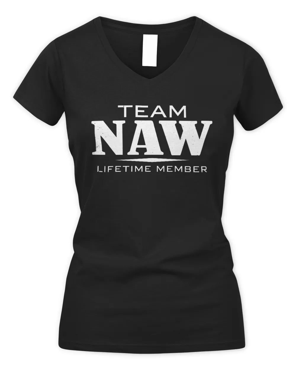 NAW BL62-K4-128 - Personalized “Team NAME Lifetime Member” - Women's V-Neck T-Shirt - Black