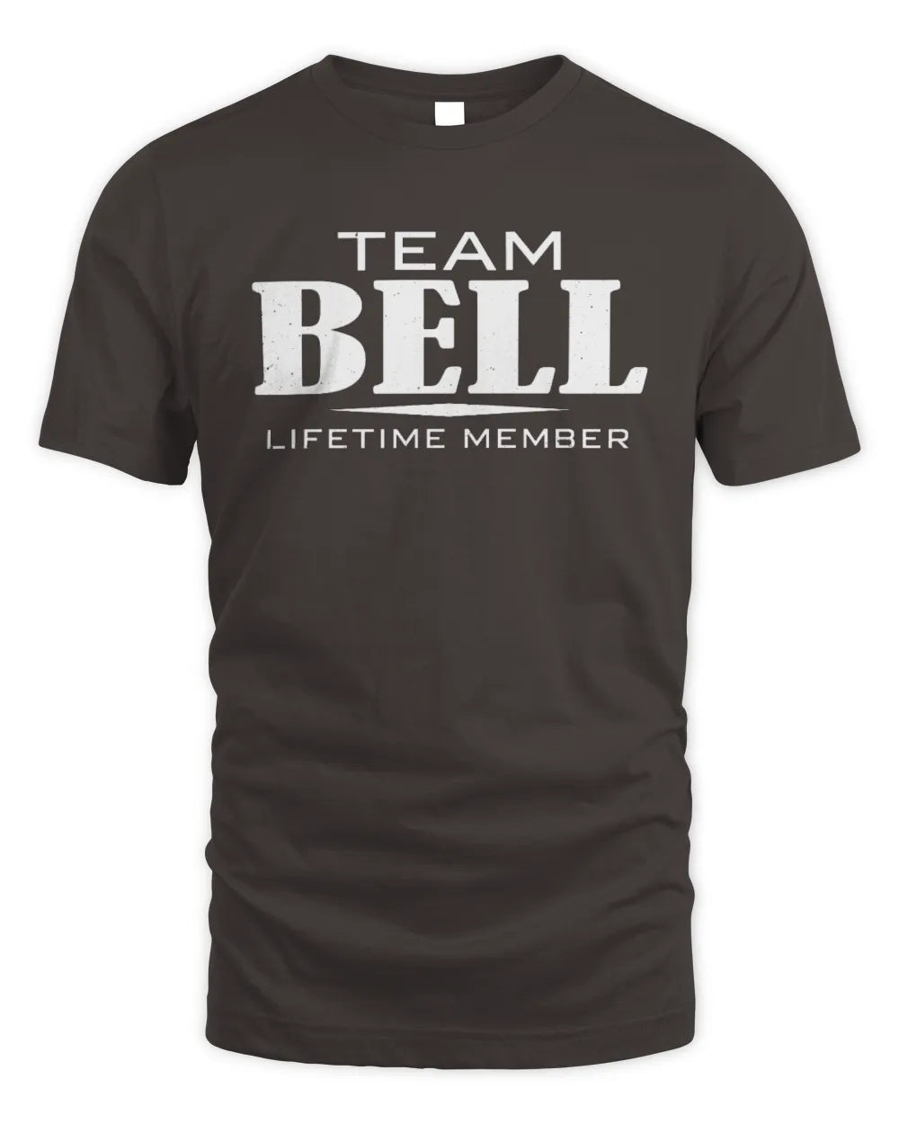 BELL BL62-K4-128 - Personalized “Team NAME Lifetime Member” - Unisex Standard T-Shirt - Dark Chocolate