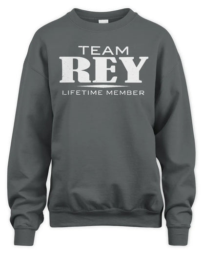 REY BL62-K4-128 - Personalized “Team NAME Lifetime Member” - Unisex Sweatshirt - Charcoal