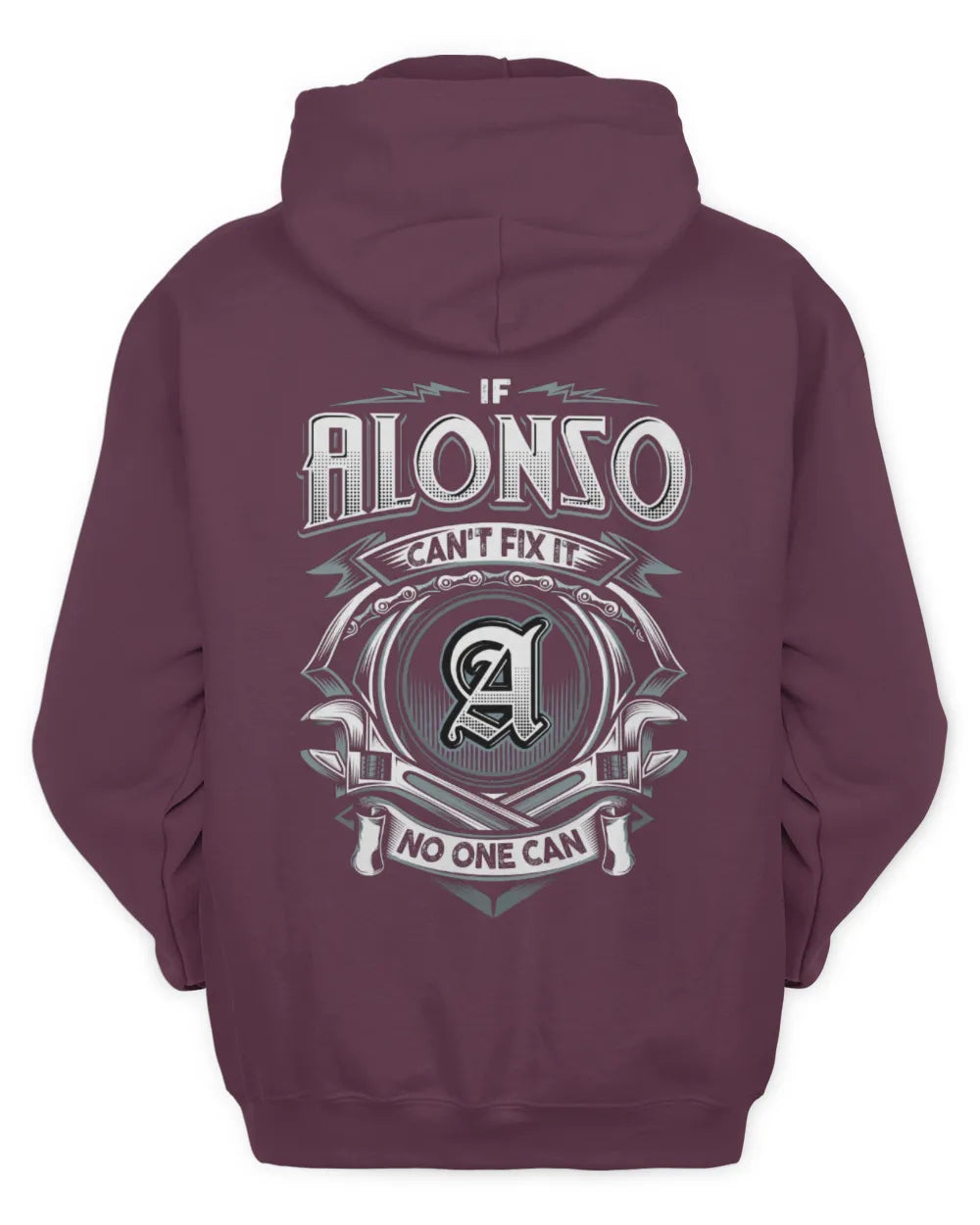 ALONSO AP81-K4-626 - Personalized Ahmed Quote Apparel “If Ahmed Can't Fix It, No One Can” - Unisex Hoodie - Maroon