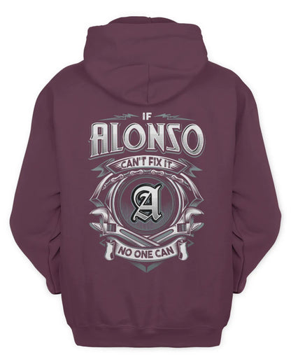 ALONSO AP81-K4-626 - Personalized Ahmed Quote Apparel “If Ahmed Can't Fix It, No One Can” - Unisex Hoodie - Maroon