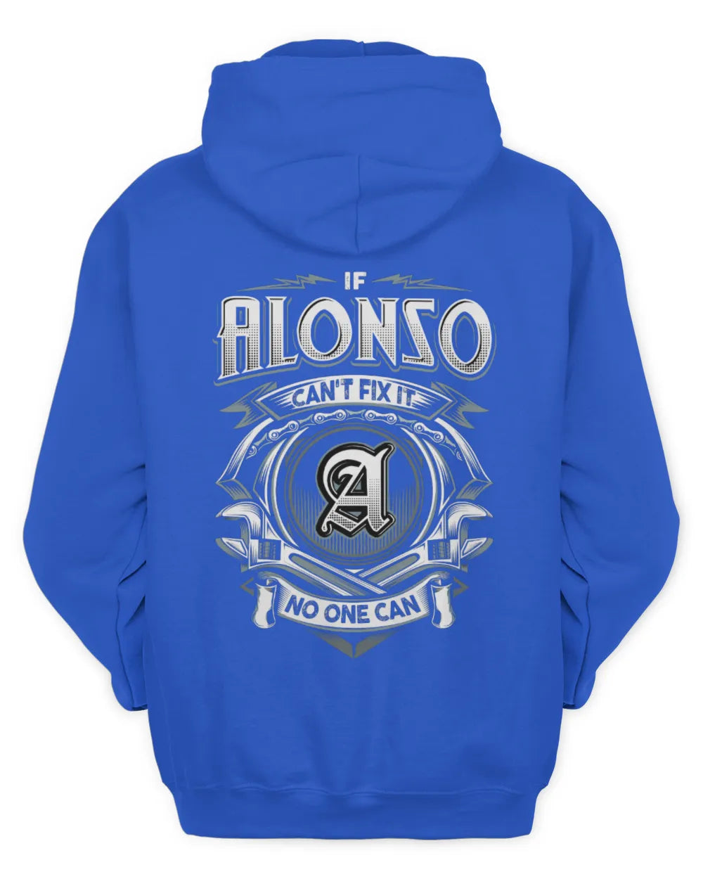 ALONSO AP81-K4-626 - Personalized Ahmed Quote Apparel “If Ahmed Can't Fix It, No One Can” - Unisex Hoodie - Royal