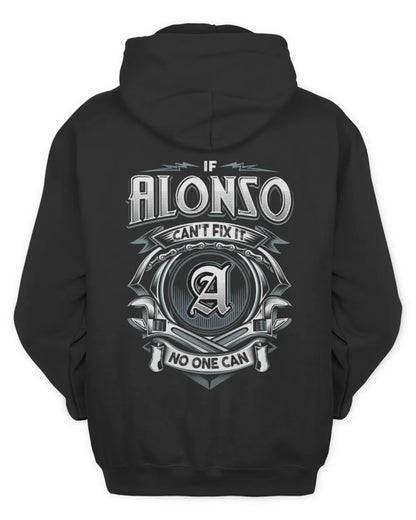 ALONSO AP81-K4-626 - Personalized Ahmed Quote Apparel “If Ahmed Can't Fix It, No One Can” - Unisex Hoodie - Black
